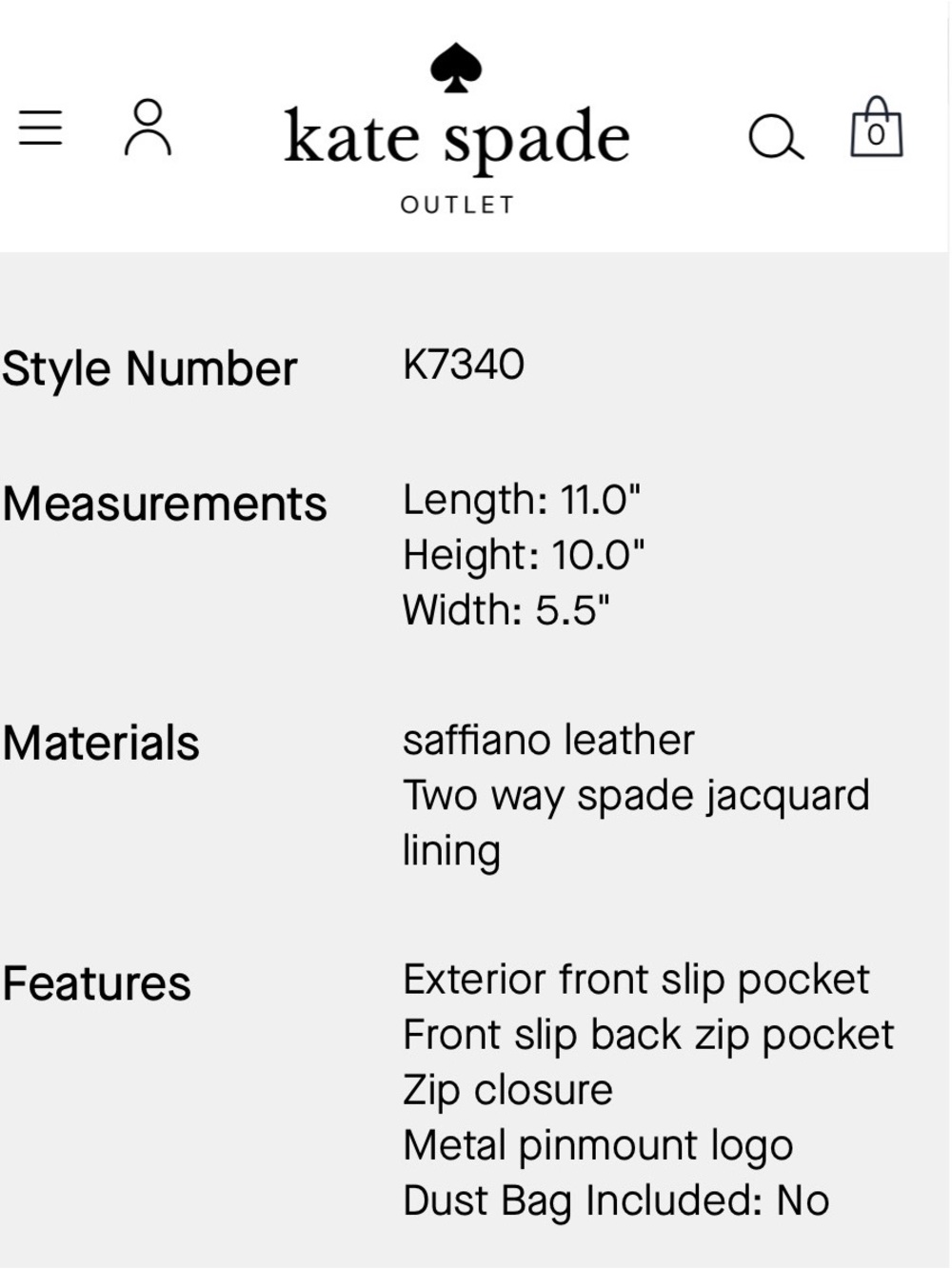 kate spade black saffiano leather backpack - Picture 7 of 8